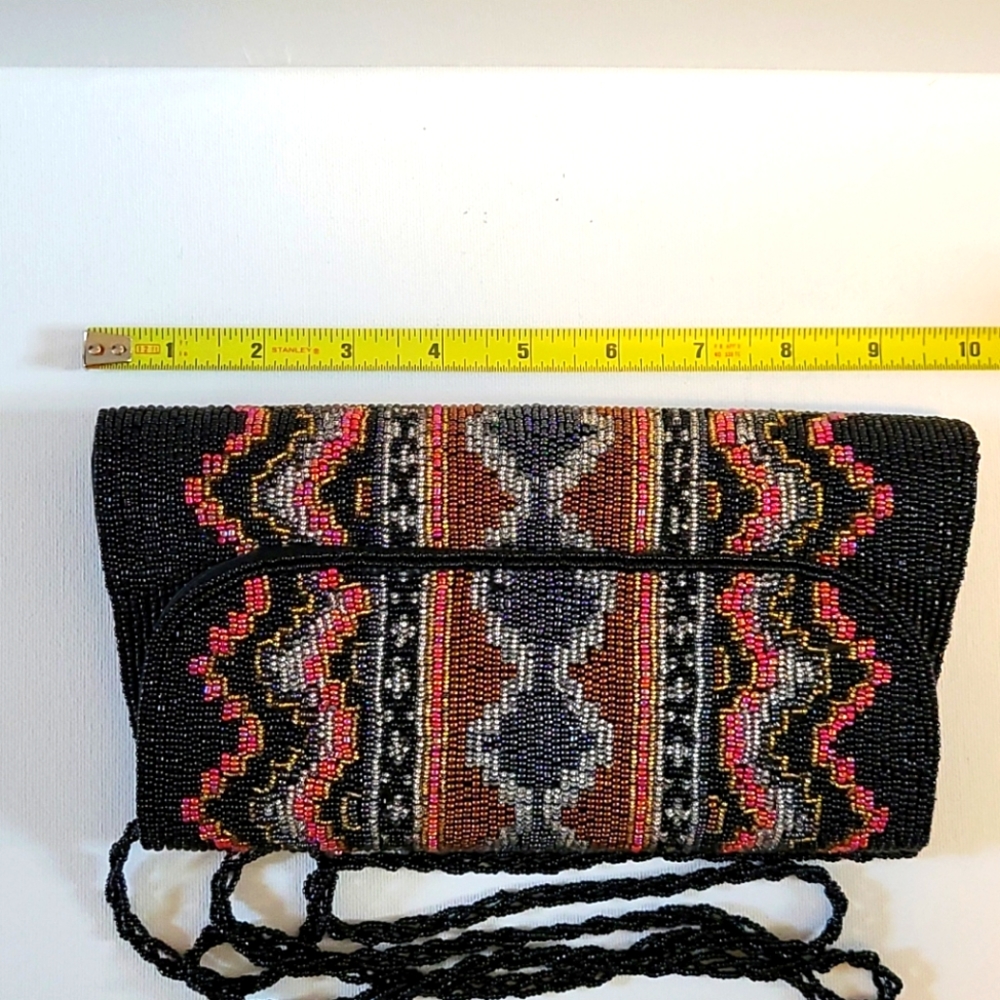 La Regaie beaded shoulder purse Boho - Picture 4 of 9